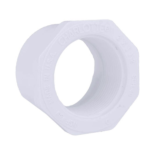 Charlotte Pipe Schedule 40 2-1/2 in. Spigot X 2 in. D FPT PVC Reducing Bushing 1 pk