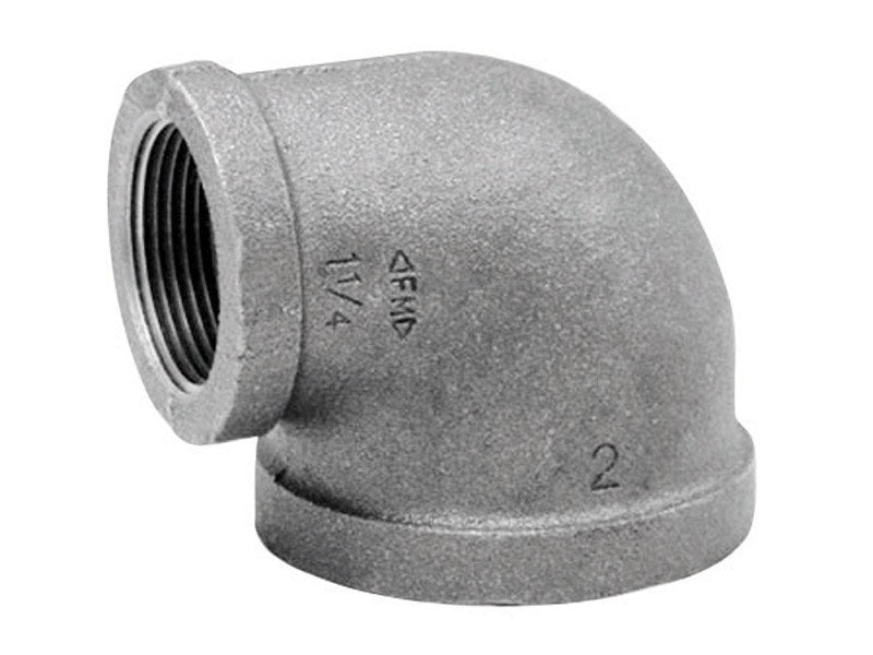 Anvil 2 in. FPT X 1-1/2 in. D FPT Black Malleable Iron 90 Degree Elbow