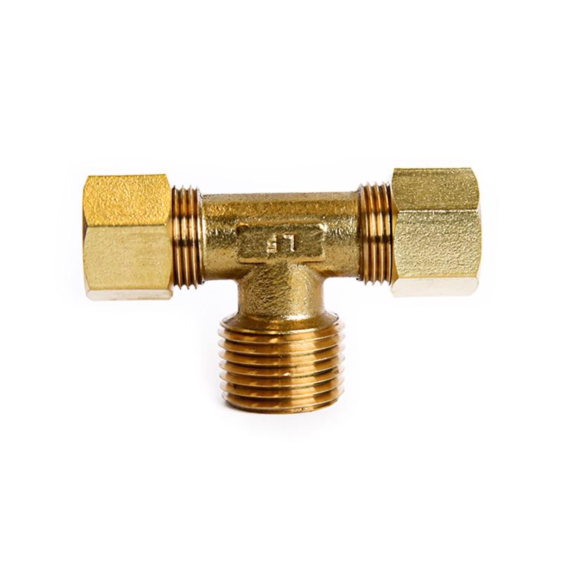 ATC 1/2 in. Compression X 1/2 in. D Male Brass Branch Tee