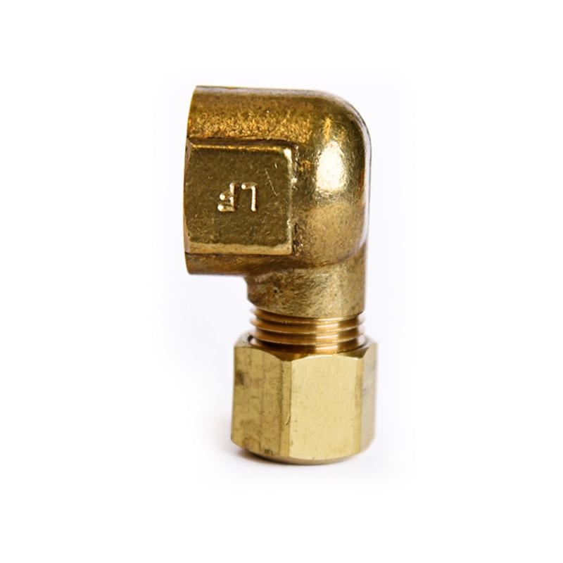 ATC 1/4 in. Compression X 1/4 in. D FPT Brass 90 Degree Elbow