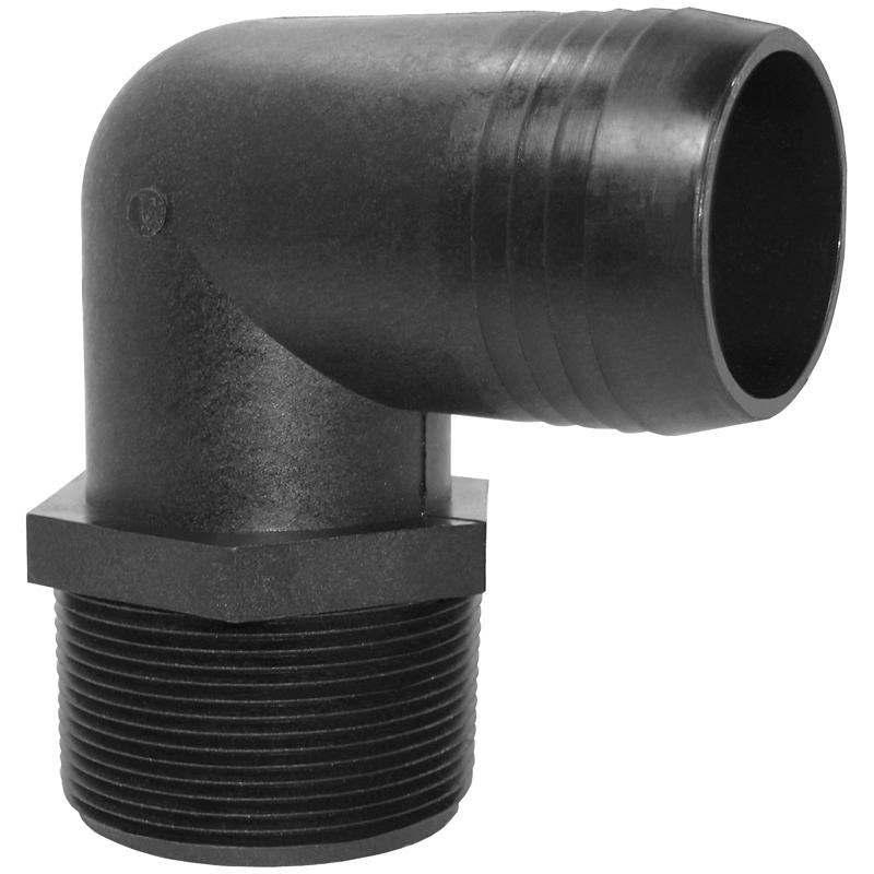 Green Leaf Polypropylene 3/4 in. D X 3/8 in. D Hose Elbow 1 pk