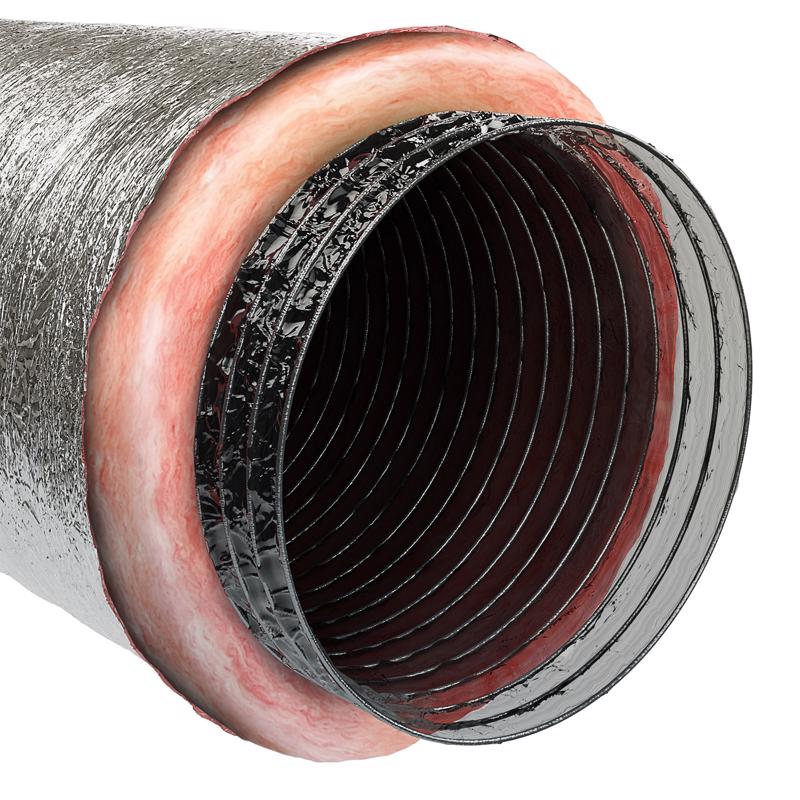 Imperial R8.0 25 ft. L X 16 in. D Silver Poly Duct