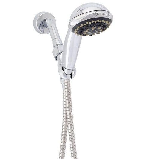 Whedon Rainbow Massage Polished Chrome Plastic 7 settings Handheld Showerhead 2 gpm