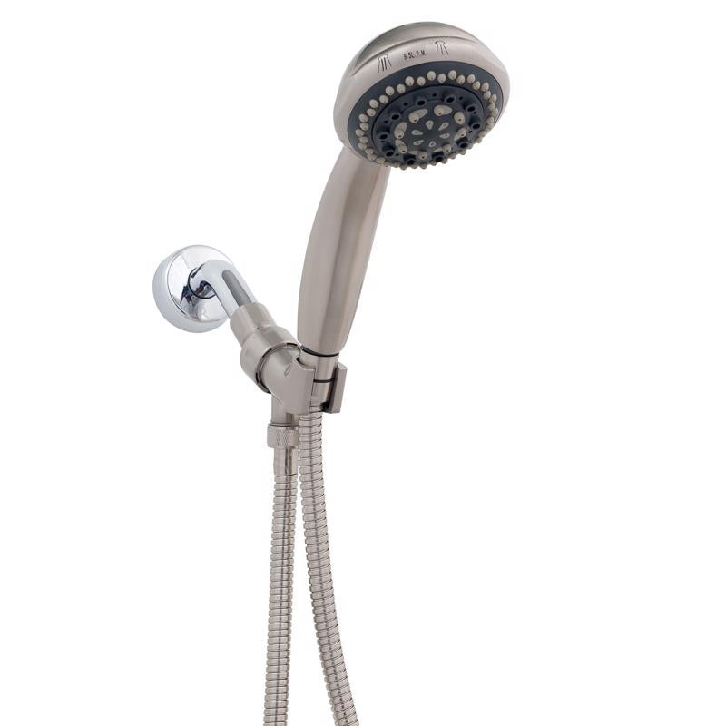Whedon Rainbow Massage Brushed Nickel Plastic 7 settings Handheld Showerhead 2 gpm