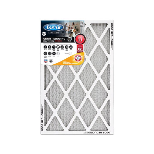 BestAir 14 in. W X 20 in. H X 1 in. D Carbon 11 MERV Pleated Air Filter 1 pk