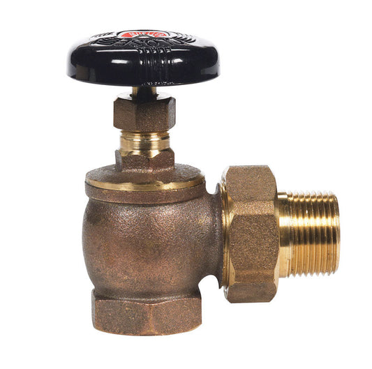 B&K Mueller 1-1/2 in. NPT Brass Steam Radiator Valve