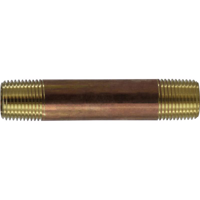 Anderson Metals 3/8 in. MPT in. X 3/8 in. D MPT Red Brass Close Nipple 1 in. L