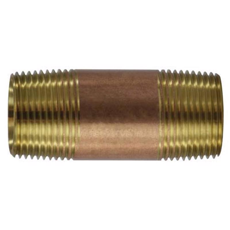 Anderson Metals 3/8 in. MPT in. X 3/8 in. D MPT Red Brass Pipe Nipple 5 in. L