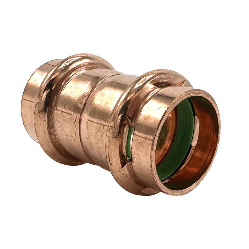 Quickfitting 3/4 in. Press in. X 3/4 in. D Press in. Copper Coupling with Stop