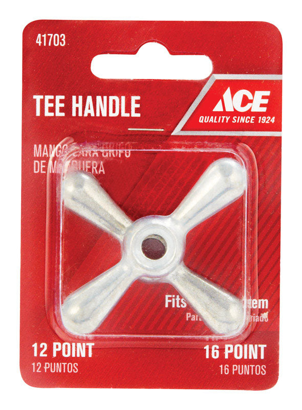 Ace Aluminum Brushed MPT Tee Faucet Handle 1 pc