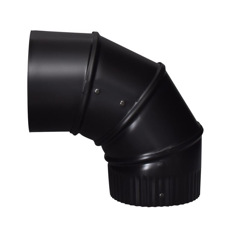 Imperial 3 in. D X 3 in. D Adjustable 90 deg Galvanized Steel Stove Pipe Elbow