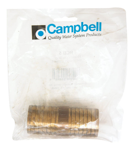 Campbell Red Brass 1.25 in. Insert Couple