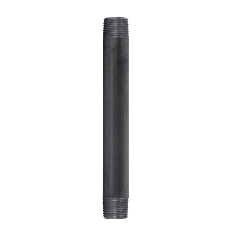 STZ Industries 2 in. MIP each X 2 in. D MIP Black Steel 10 in. L Nipple