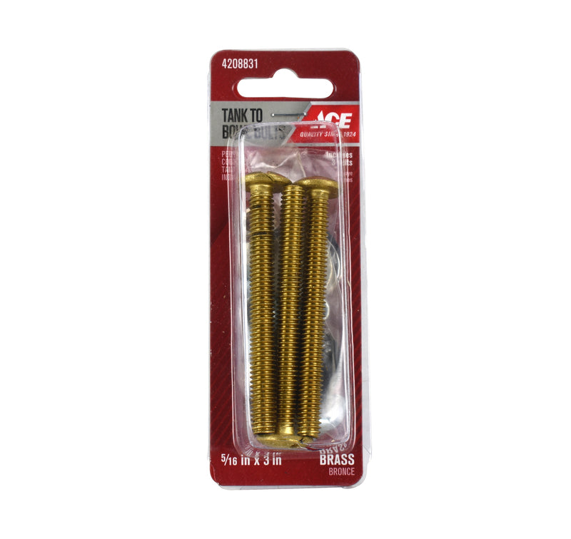 Ace Tank to Bowl Bolts Brass