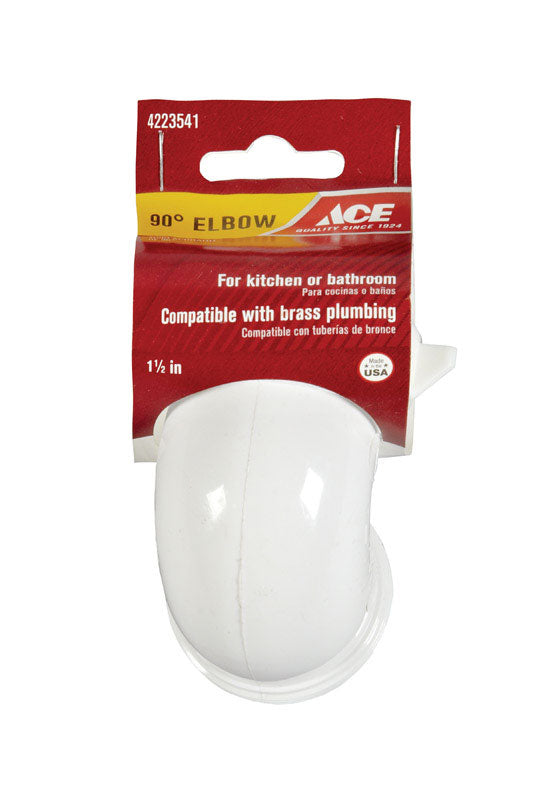 Ace 1-1/2 in. Slip mount X 1-1/2 in. D Slip Plastic 90 Degree Elbow 1 pk