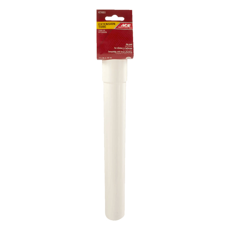 Ace 1-1/2 in. D X 12 in. L Polypropylene Extension Tube