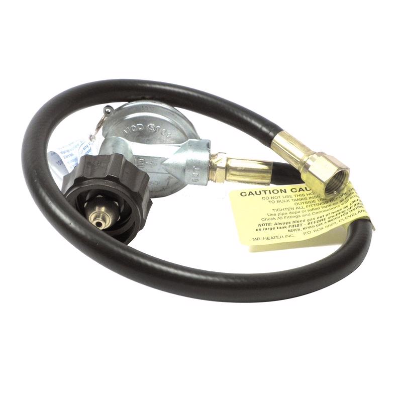 Mr. Heater 3/8 in. D X 22 in. L Brass/Plastic Acme Nut x Female Flare Hose Assembly and Regulator