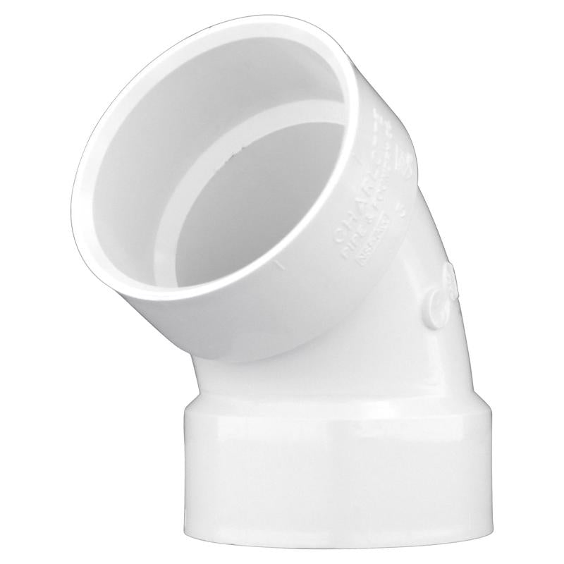 Charlotte Pipe Schedule 40 2 in. Hub X 2 in. D Hub PVC Elbow 1 pk