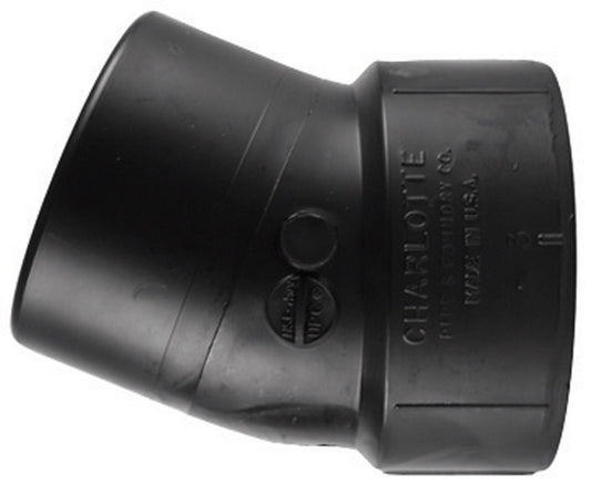 Charlotte Pipe 4 in. Hub X 4 in. D Slip ABS Elbow