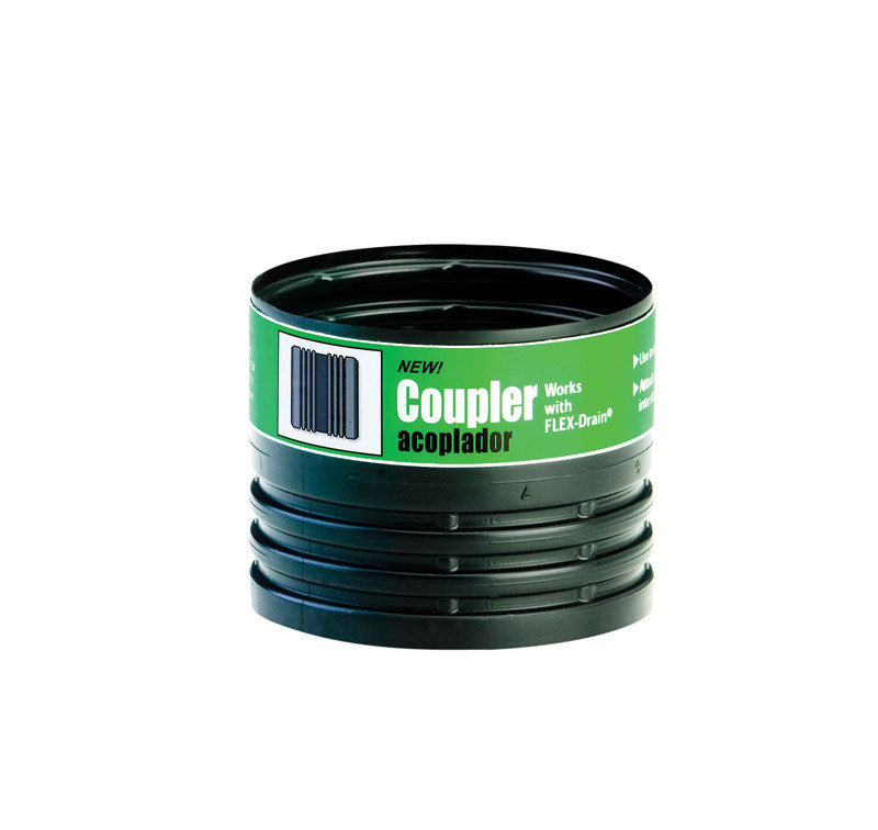 Flex-Drain 4 in. Snap X 4 in. D Snap Polypropylene 0.4 in. Coupling 1 pk