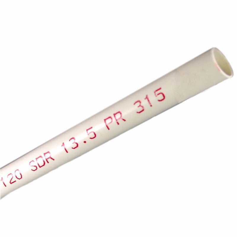 Charlotte Pipe SDR21 PVC Pressure Pipe 1/2 in. D X 10 ft. L Plain End 200 psi