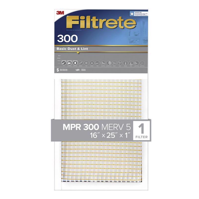 Filtrete 16 in. W X 25 in. H X 1 in. D 300 MPR Pleated Filter Dust 1 pk