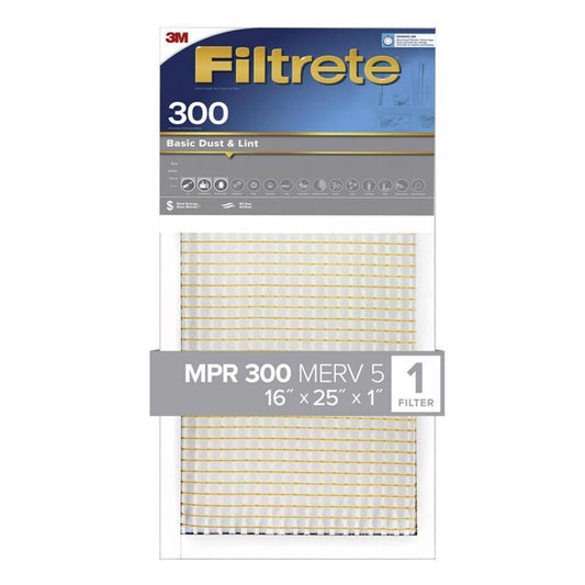 Filtrete 16 in. W X 25 in. H X 1 in. D 300 MPR Pleated Filter Dust 1 pk
