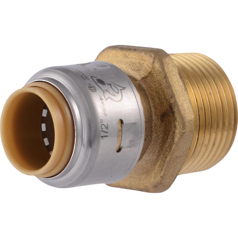 SharkBite Push to Connect 1/2 in. Male X 3/4 in. D MPT Brass Connector