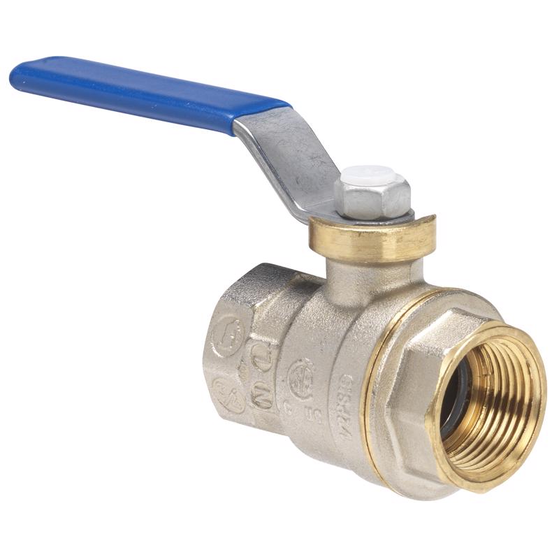 Homewerks 1 in. Brass FIP Ball Valve Full Port Quarter-Turn Lever For Water/Oil/Gas