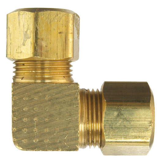 Ace 1/4 in. Compression X 1/4 in. D Compression Yellow Brass Elbow