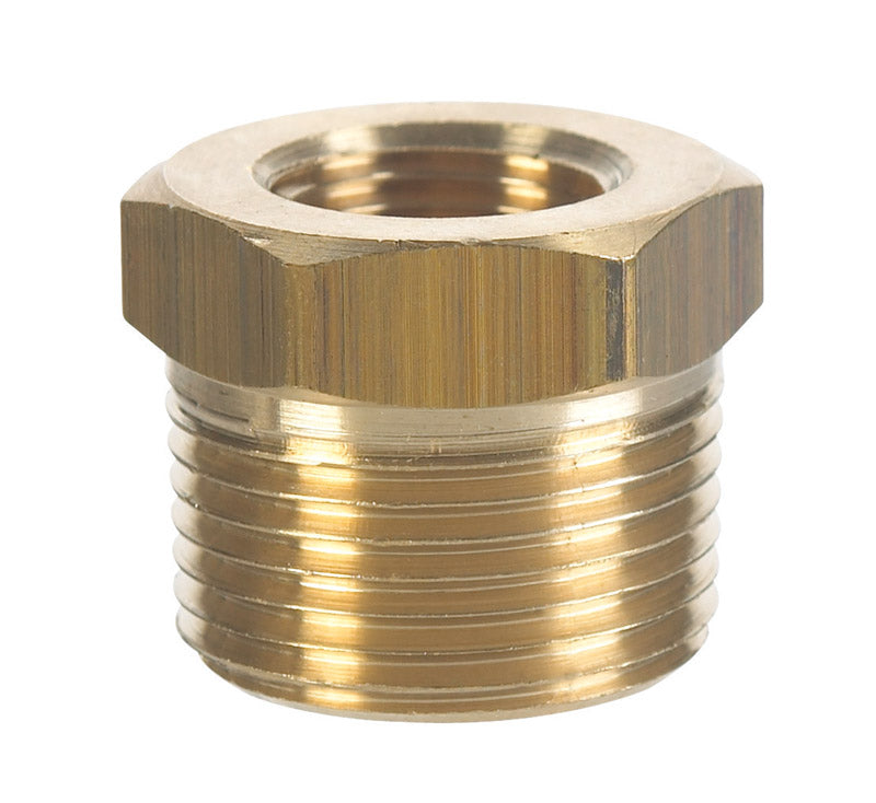 Ace 3/8 in. MPT X 1/8 in. D FPT Yellow Brass Hex Bushing