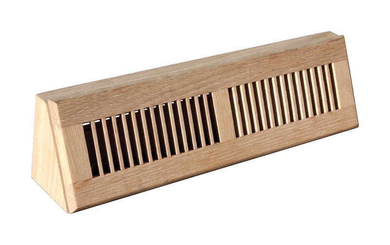 Tru Aire 4 in. H X 18 in. W 2-Way Oak Brown Wood Baseboard Diffuser