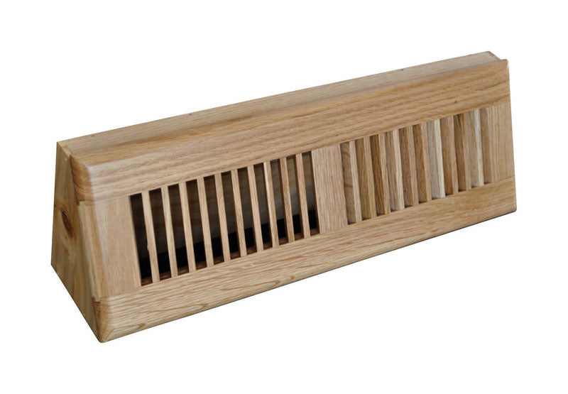 Tru Aire 4 in. H X 18 in. W 2-Way Oak Brown Wood Baseboard Diffuser