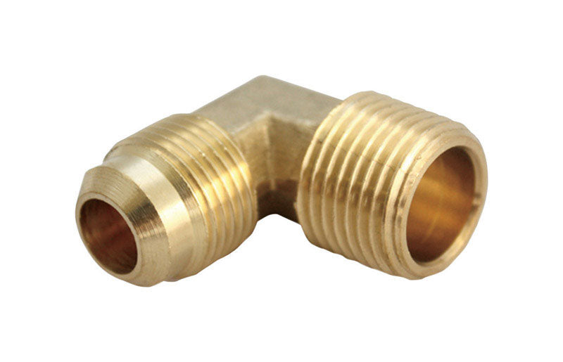 JMF Company 3/8 in. Flare X 3/8 in. D MPT Brass 90 Degree Street Elbow