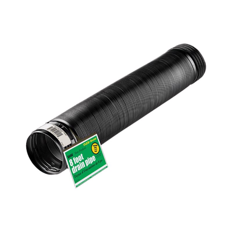 Flex-Drain 4 in. D X 8 ft. L Polypropylene Solid Drain Pipe