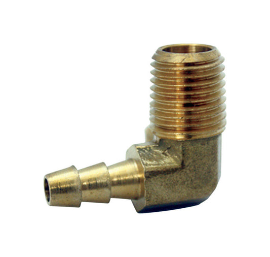 JMF Company Brass 3/8 in. D X 5/16 in. D Hose Barb Elbow 1 pk