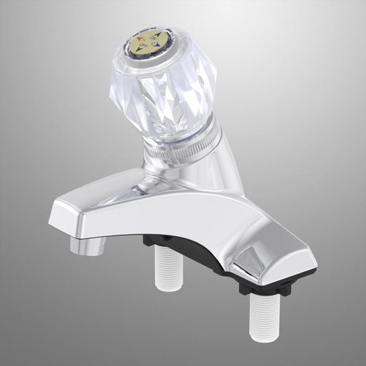 Home Plus Chrome Traditional Centerset Bathroom Sink Faucet 4 in.