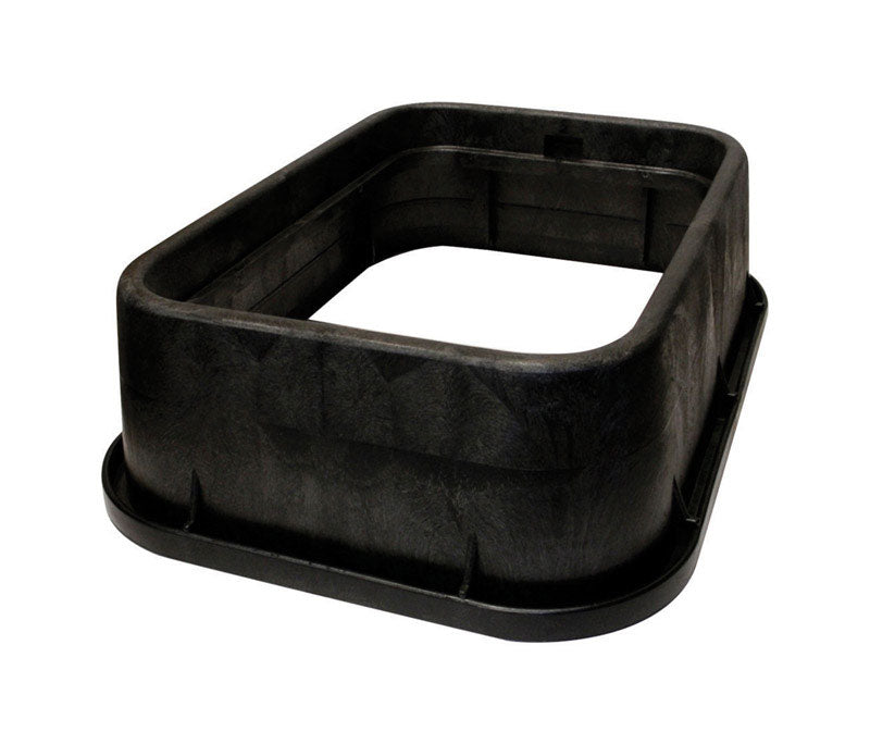 NDS 13 in. W X 6 in. H Rectangular Riser for Valve Box Black