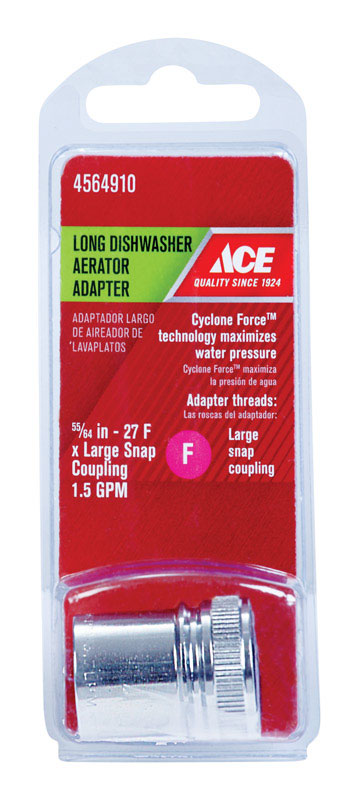 Ace Female Thread 55/64 in.-27F Chrome Aerator Adapter