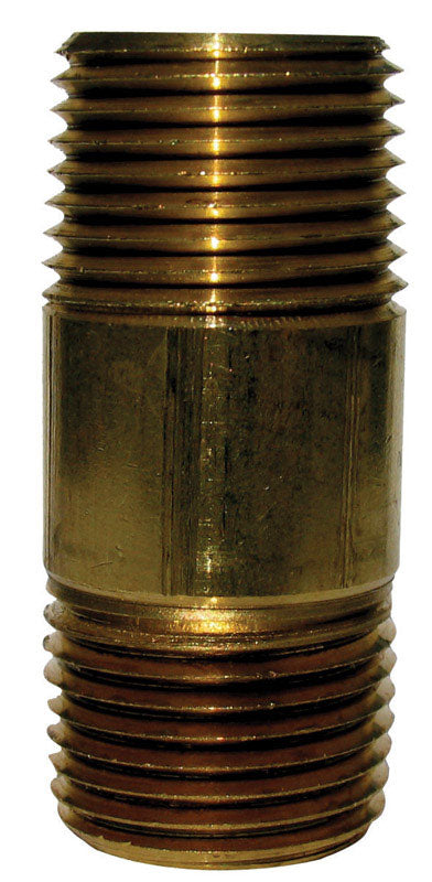 Anderson Metals 3/8 in. MPT in. X 3/8 in. D MPT Red Brass Nipple 2-1/2 in. L