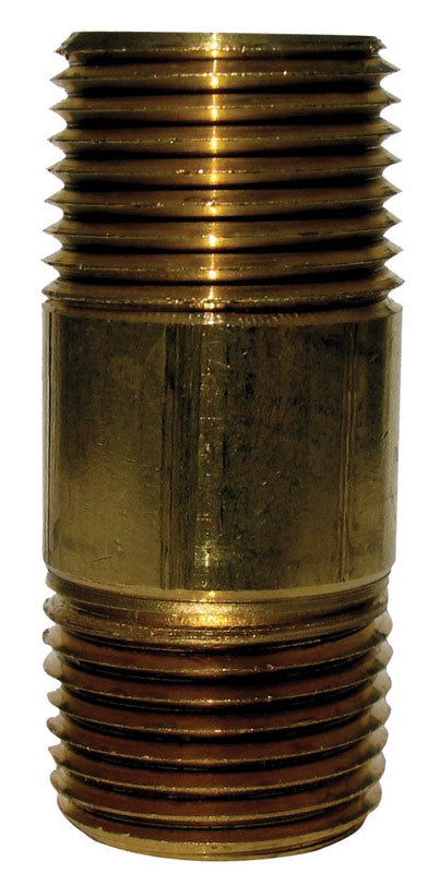 JMF Company 1/8 in. MPT Red Brass Nipple 3 in. L