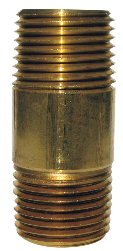 JMF Company 1/2 in. MPT Red Brass Nipple 4-1/2 in. L
