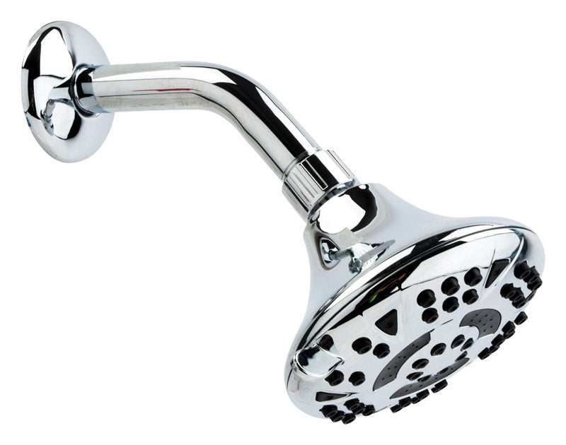 OakBrook Chrome PVC 5 settings Wallmount Showerhead 1.8 gpm