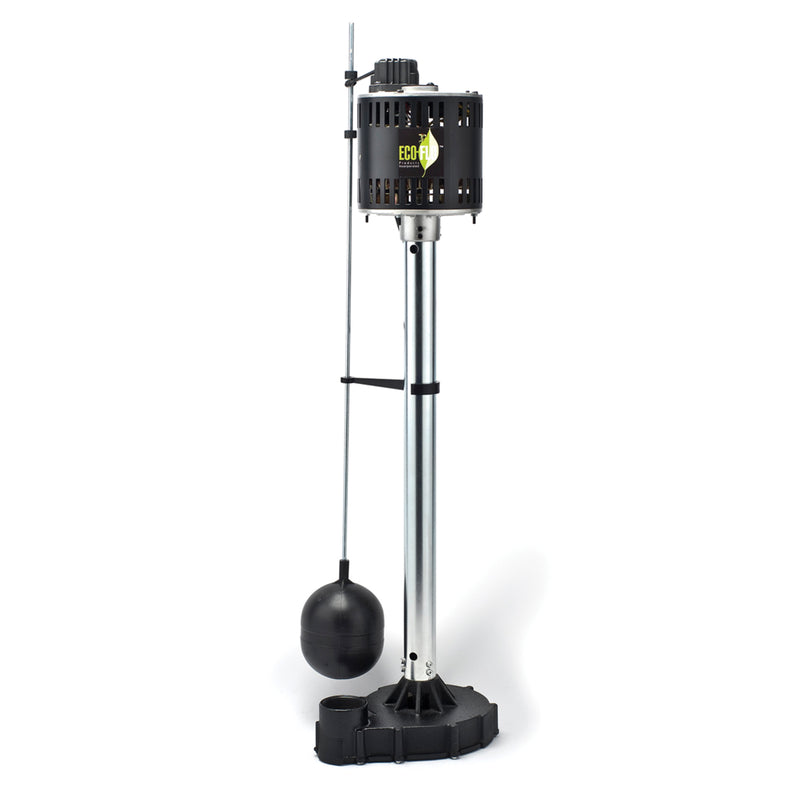 ECO-FLO 1/2 HP 5000 gph Cast Iron Vertical Float Switch AC Pedestal Sump Pump 8 ftÂ³