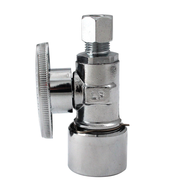 Ace Quick Lock 1/4 in. Push-Fit in. X 5/8 in. Push-Fit Brass Straight Valve