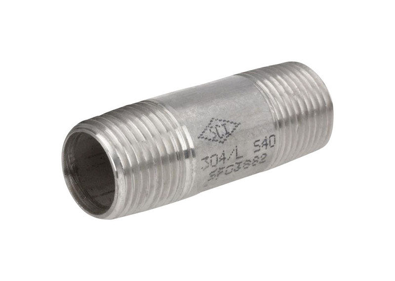 Smith-Cooper 1 in. MPT Stainless Steel 2 in. L Nipple