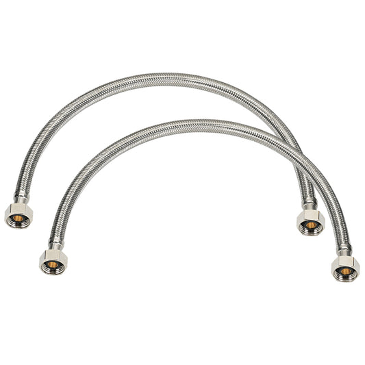 Homewerks 1/2 in. FIP X 1/2 in. D FIP 20 in. Braided Stainless Steel Supply Line