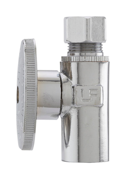 Plumb Pak 1/2 in. Copper Sweat X 3/8 in. Compression Brass Straight Valve