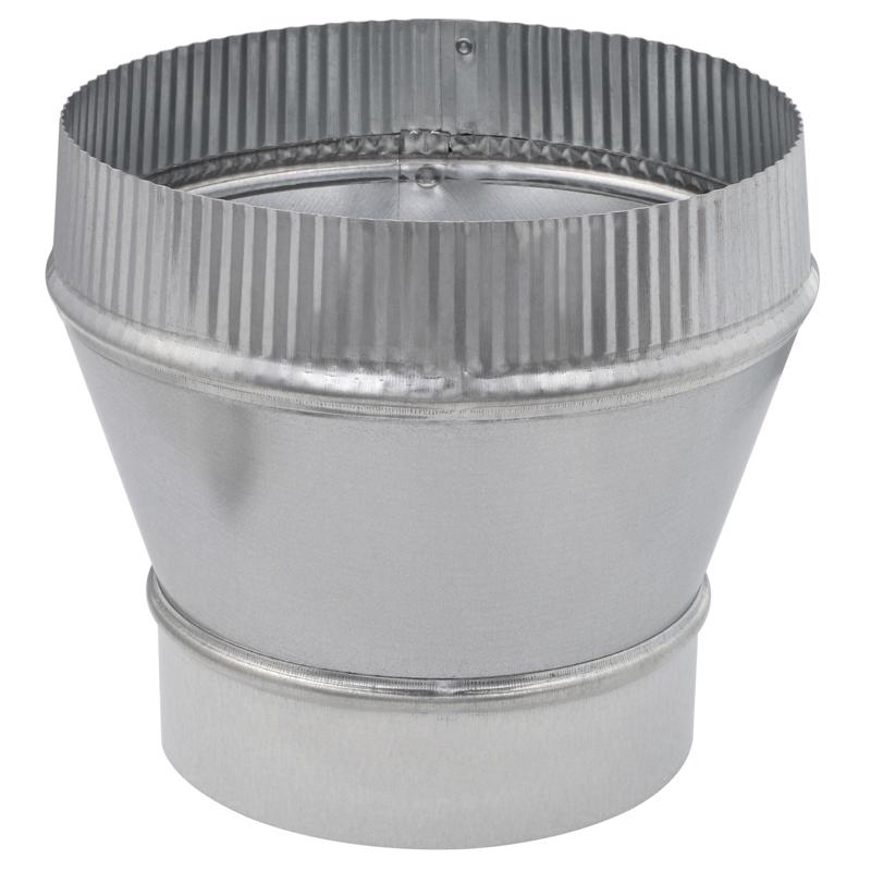 Imperial 6 in. D X 8 in. D Galvanized Steel Furnace Pipe Increaser
