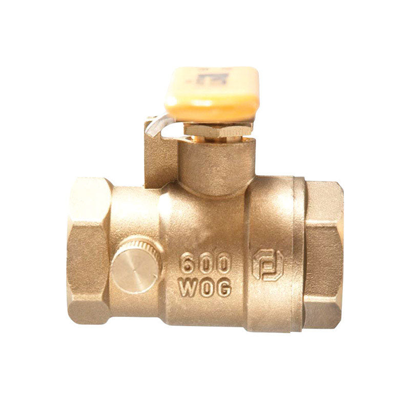 Watts 1/2 in. Brass Sweat Ball Valve with Drain Full Port Lever